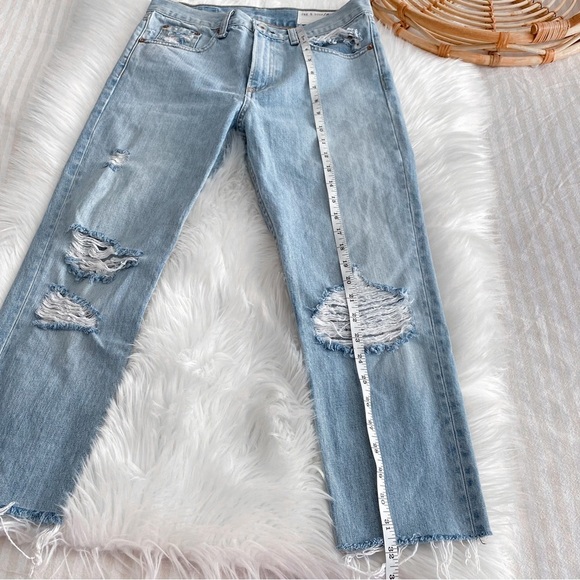 Rag & Bone Marilyn Jean in Union Pool Light Blue Distressed Raw Hem Fray 26 - Picture 11 of 13